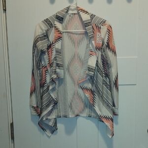 Tribal Print Sheer Cardigan